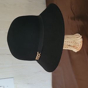 Black Wool Bucket Hat. 100% wool.